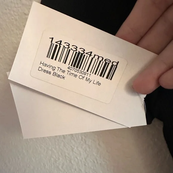 Pink Lily Black Ribbed Dress - Picture 2 of 4